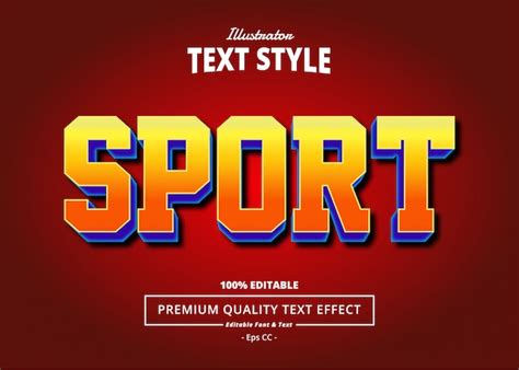 Premium Vector Sport Text Effect