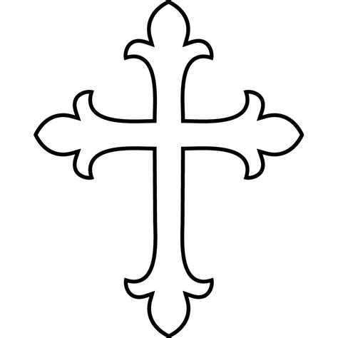 Cross Outline Clipart Wikiclipart
