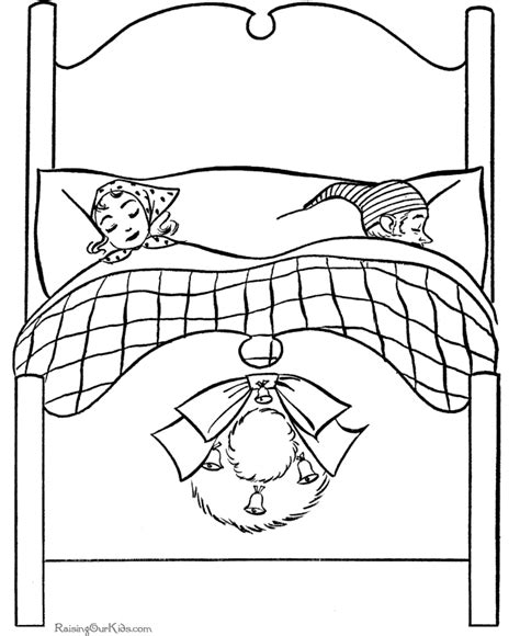 Sleeping In Bed Coloring Page Coloring Pages