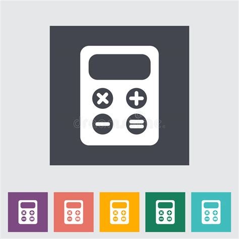 Calculator Flat Icon Stock Vector Illustration Of Painting 34506285