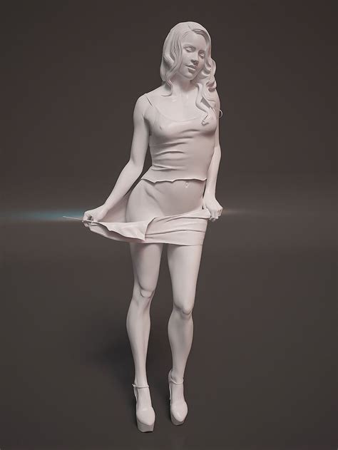 Sculpture Girl D Model Stl Model Body Armor Clothing Arte Sexy D