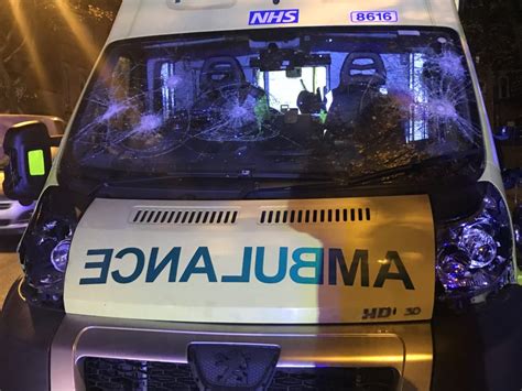 Ambulance Smashed Nottingham Emas Notts Tv News The Heart Of
