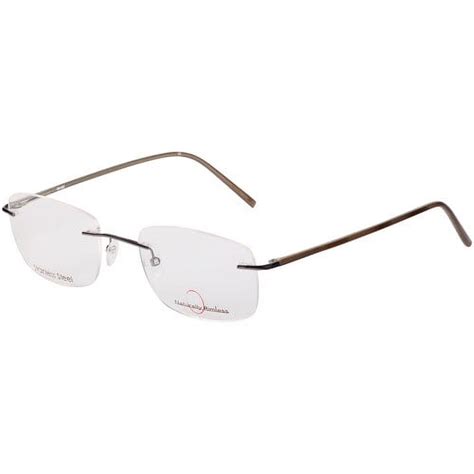 Unisex Naturally Rimless Stainless Steel Eyeglass Frames Gunmetal
