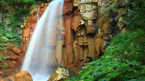 Shirafuji Waterfall In Ashoro Cho Hokkaido Japan