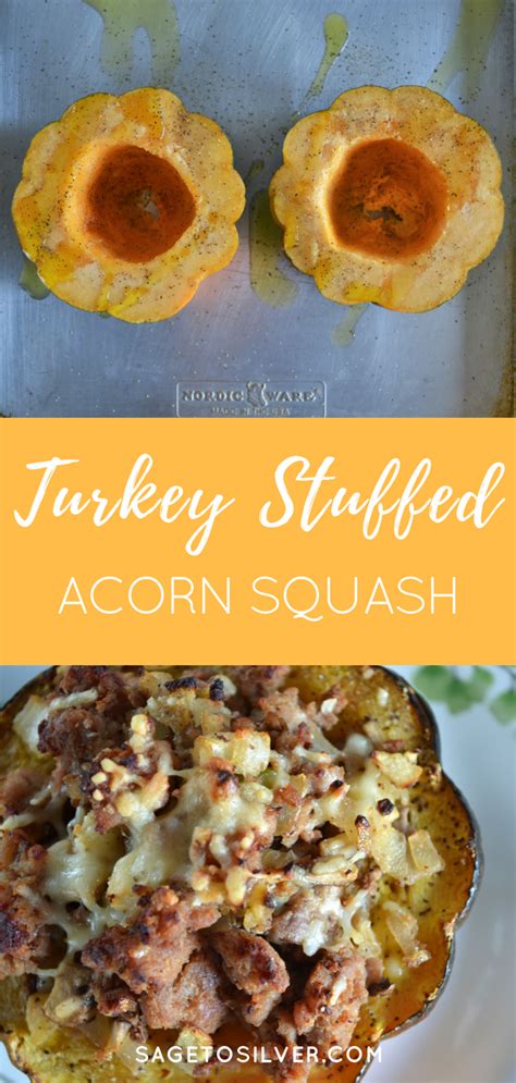 Turkey Stuffed Acorn Squash Sage To Silver Recipe Acorn Squash
