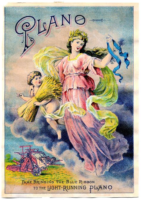 Vintage Clip Art - Gorgeous Advertising Card - The ...