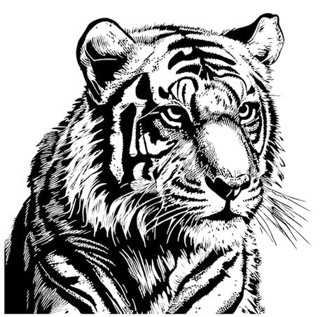 Premium Vector Tiger Head Sketch Hand Drawn In Doodle Style Illustration