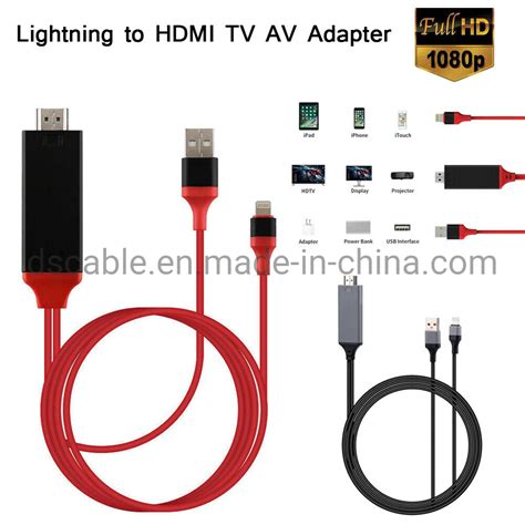 Lightning To Hdmi Digital Av Tv Cable For Ipad Iphone China Lightning