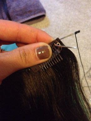 Once the hair extension is completely covered, you will need to roll the end to form the stick tip shape, and this is achieved by rolling the extension between your finger and thumb. DIY How to Make Your Own Clip in Human Hair Extensions ...