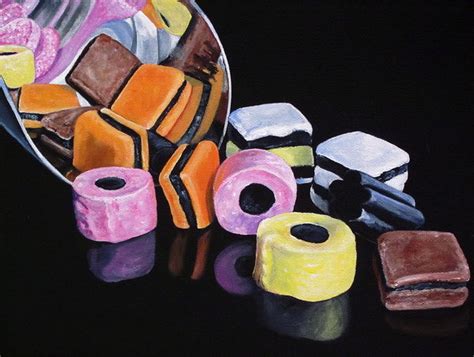 Scoop Of Licorice Allsorts Candy Art Print By Lillian Bell Candy Art