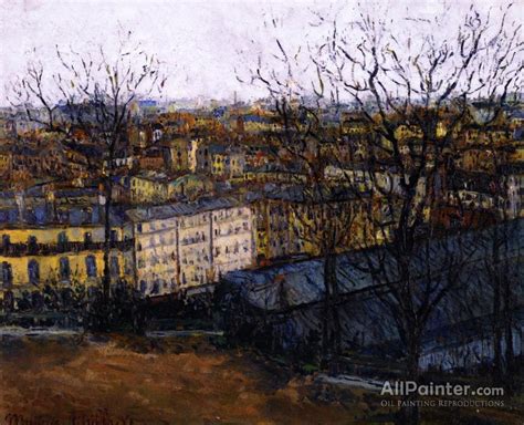 Maurice Utrillo Paris Vue Du Square Saint Pierre Oil Painting
