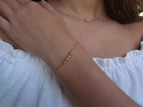 Gold Bracelet Thin Gold Bracelet Dainty Gold Chain Bracelet Etsy