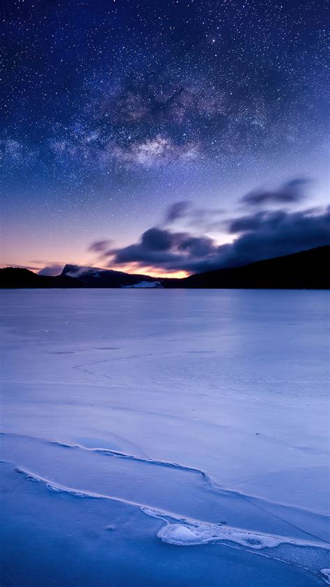 Free Download Sunrise Winter Lake Night Sky Switzerland Photography