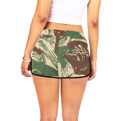 Rhodesian Brushstroke Camouflage V2 Womens Relaxed Shorts Rhodesian