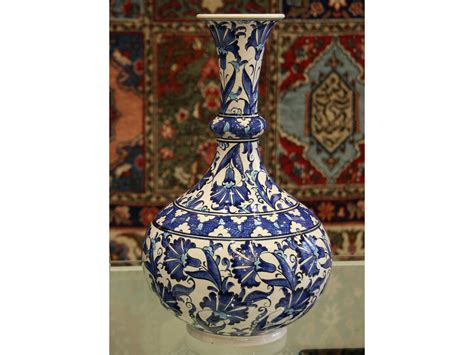 Handmade Turkish Ceramic Vase 12 30cm Iznik Ceramic Vase Carnation