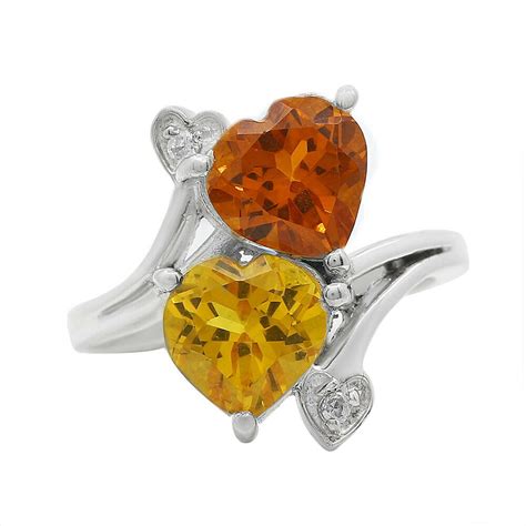 Yellow Certified Sapphire Ring Heart Shape Ring Gemstone Etsy