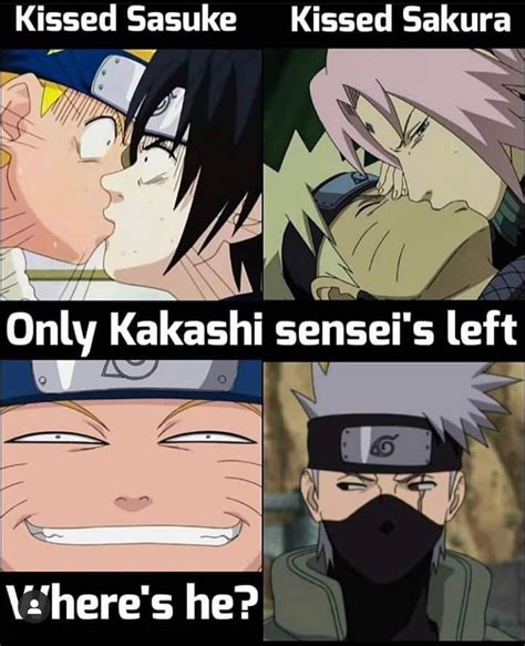 Lets All Mentally Prepare For When Kakashi And Naruto Kiss Anime Naruto