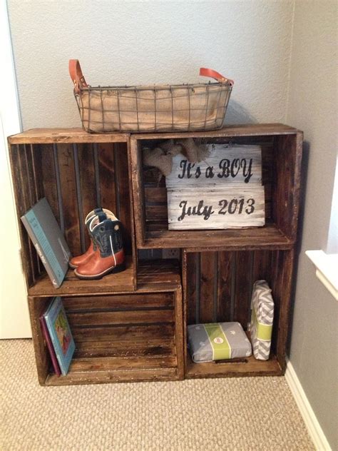 Pin By S M Hut On Craft It Bookshelves Diy Diy Wooden Crate Crate