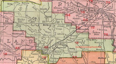 Saline County Arkansas 1909 Map