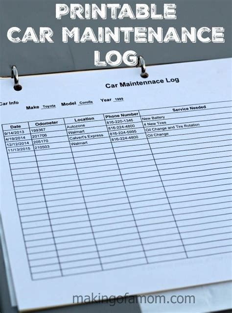Diy Car Maintenance Car Maintenance Log Used Cars Online New