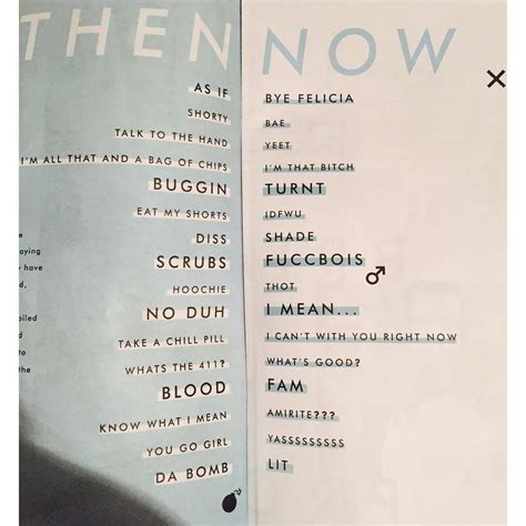 The '90s also gave us dr. 90s slang vs. now | 90s quotes, Slang words, Talk to the hand