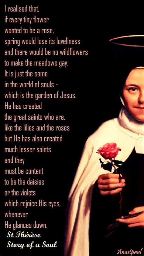 Pin By J Elaro On Saint Therese De Lisieux Flower Quotes Love St