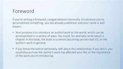 How To Write A Foreword For A Book