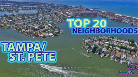 Top 20 Neighborhoods Of Tampa St Pete Aerial Tour Youtube