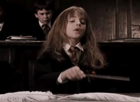 From alohomora to wingardium leviosa, have your wands at the ready! wingardium leviosa hermione granger gif | WiffleGif