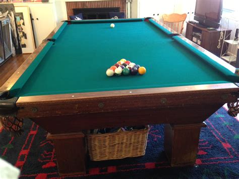 Next, i unscrewed the blots holding the rails which will release the pockets. Brunswick Wellington Pool Table For Sale
