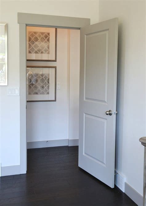 Gray Painted Door And Trim Interior Door Styles Grey Interior Doors
