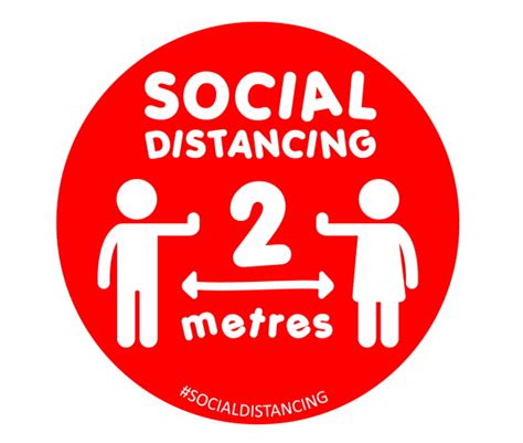Social Distancing Floor Stickers Customark Limited