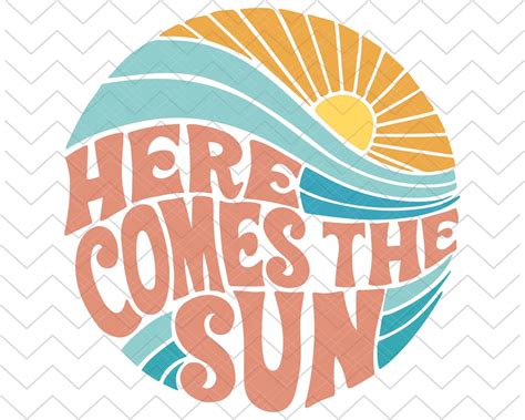 The Beatles Here Comes The Sun Colorful Sign Svg Png Dxf Etsy