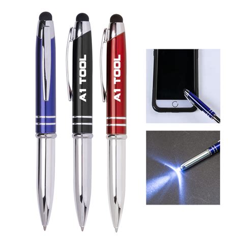 Stylus Metal Mercury Pen And Led Flashlight Custom Stylus Metal Pens