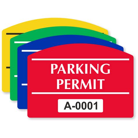 Parking Permit Arch Shaped Sticker Signs Sku Pp 0212