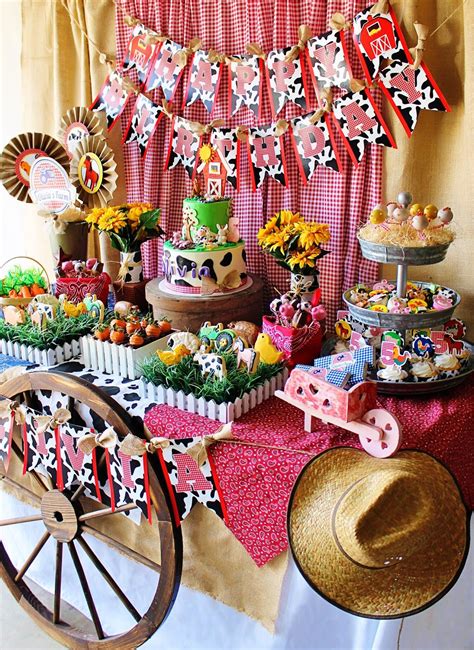 And Everything Sweet Parties Farm Themed Birthday Party Farm Party