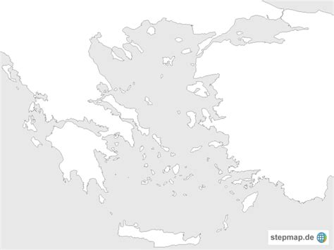 Landkarte tschechische republik (regionen) : StepMap - Griechenland Umriss - Landkarte für Deutschland