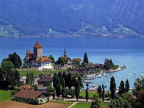 Lake Thun Spiez Switzerland Cool Places To Visit Travel Around The