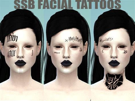 The Sims Resource Hxc Facial Tattoos
