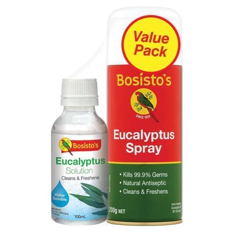 Buy Bosistos Eucalyptus Spray 200g And Eucalyptus Solution 100ml Value