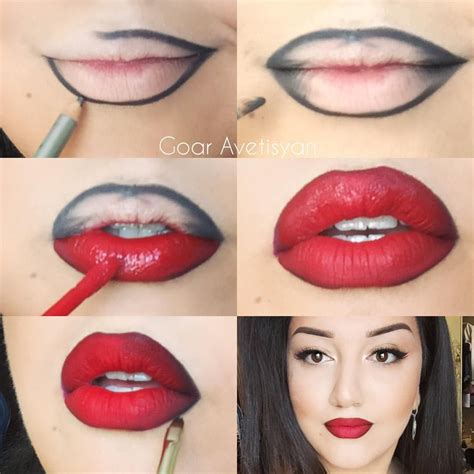 Red Lipstick Looks Red Lipstick Makeup Perfect Lipstick Contour