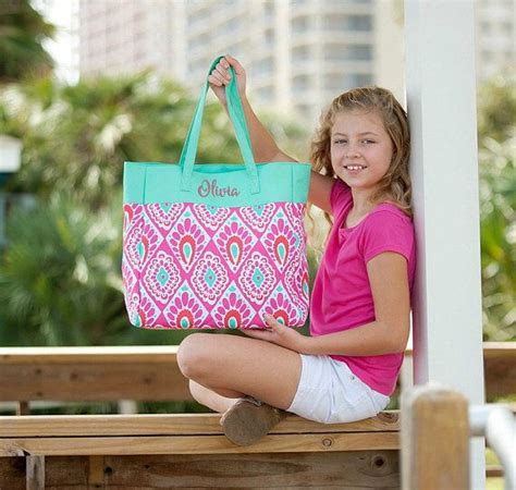excited to share the latest addition to my etsy shop girls personalized beach bags monogrammed