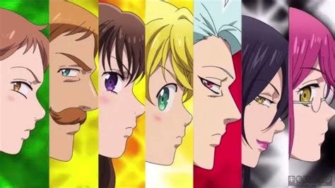 Imagem De Todos Os Rostos Dos Sete Pecados Capitais Do Anime Nanatsu No