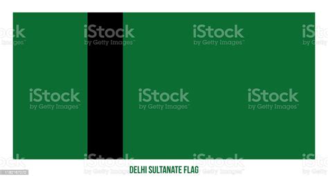 Delhi Sultanate Flag Waving Vector Illustration On White Background