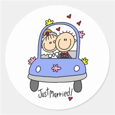 Just Married Sticker Zazzle