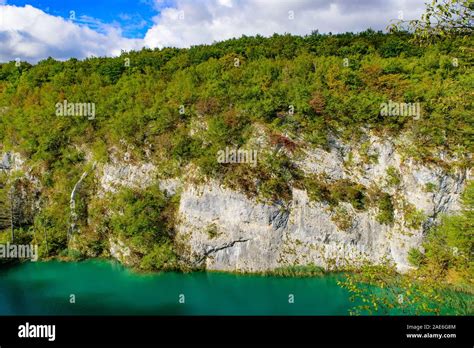 Plitvice Lakes National Park Plitvička Jezera With Turquoise Lake
