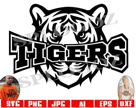 Tigers Svg Tiger Svg Tigers Mascot Svg Cricut Silhouette Files
