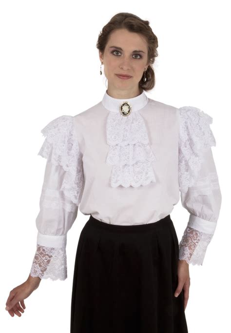 Victorian White Batiste Edwardian Blouse Fashion Blouse Classic Blouses