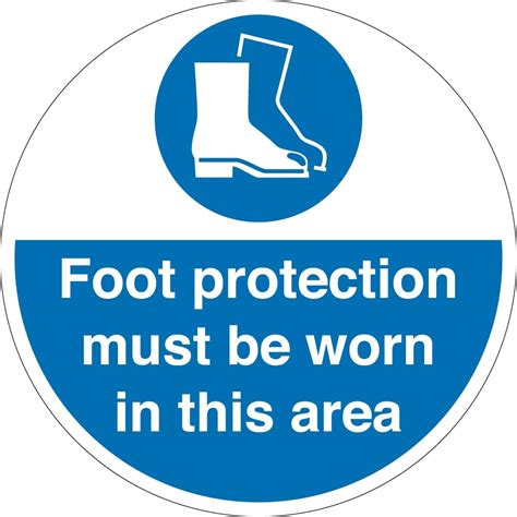 Foot Protection Must Be Worn Floor Signs
