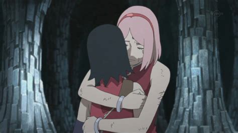 Mama Hug Sarada Sakura And Sasuke Sasuke Sakura Sarada Uzumaki Boruto